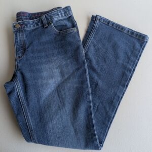 Lands' End Boot Cut Leg Blue Jeans